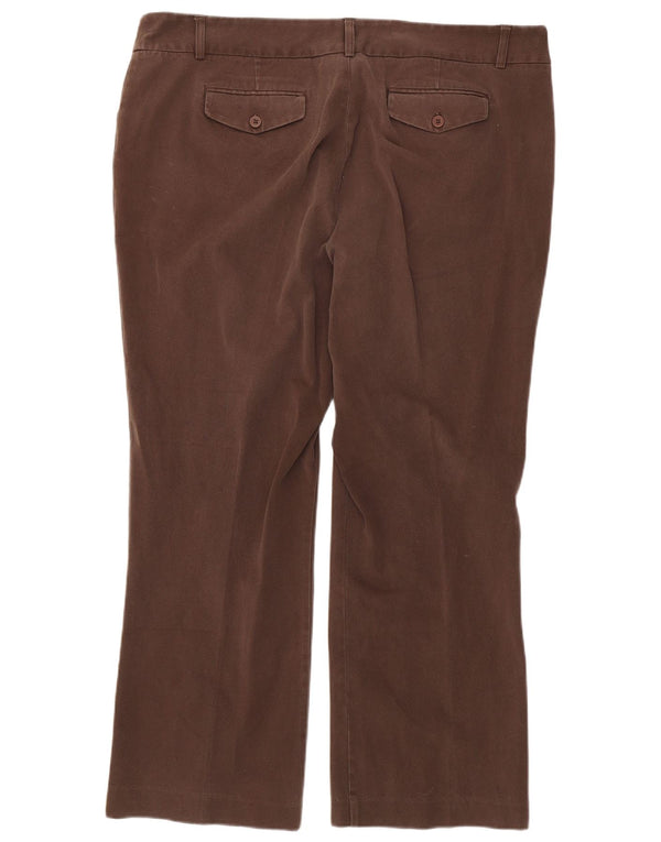Autograph Damen Gerade Freizeithose UK 20 2XL W42 L30 Braune Baumwolle