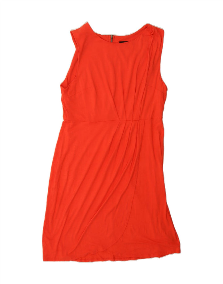 MOSSIMO Womens Sleeveless A-Line Dress UK 14 Large Orange Rayon Vintage Mossimo and Second-Hand Mossimo from Messina Hembry 
