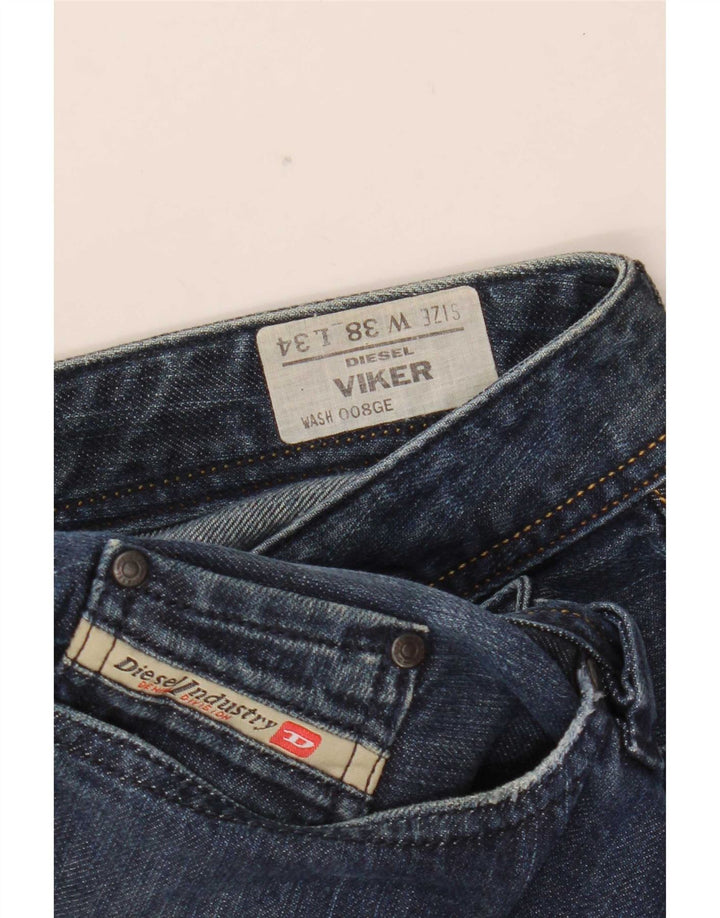 Diesel Herren Viker Straight Jeans W38 L34 Blaue Baumwolle
