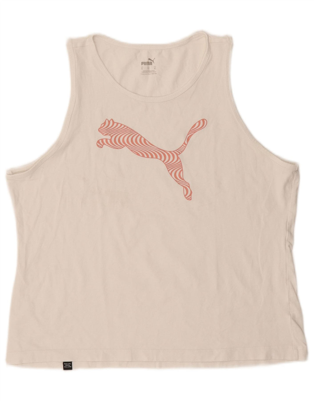 Puma Damen Graphic Vest Top UK 18 XL Weiß