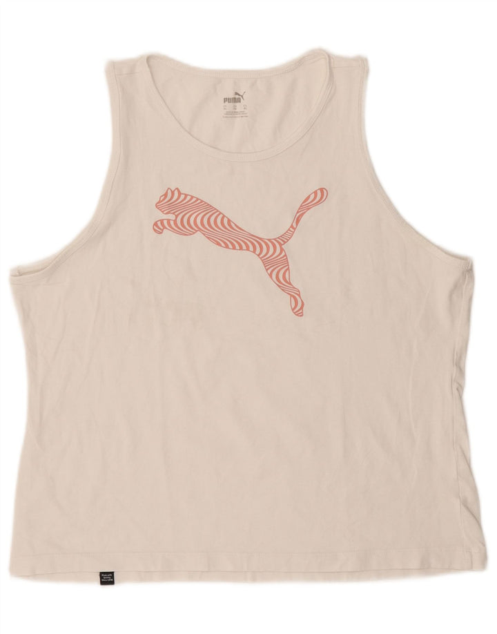 Puma Damen Graphic Vest Top UK 18 XL Weiß