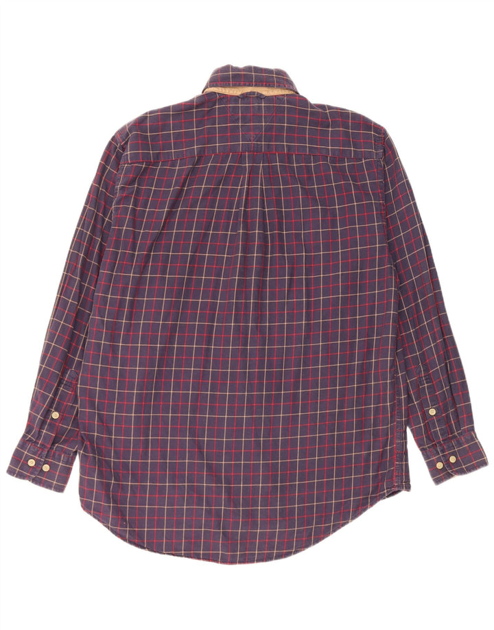 Tommy Hilfiger Herren-Flanellhemd, klein, marineblau, kariert, Baumwolle