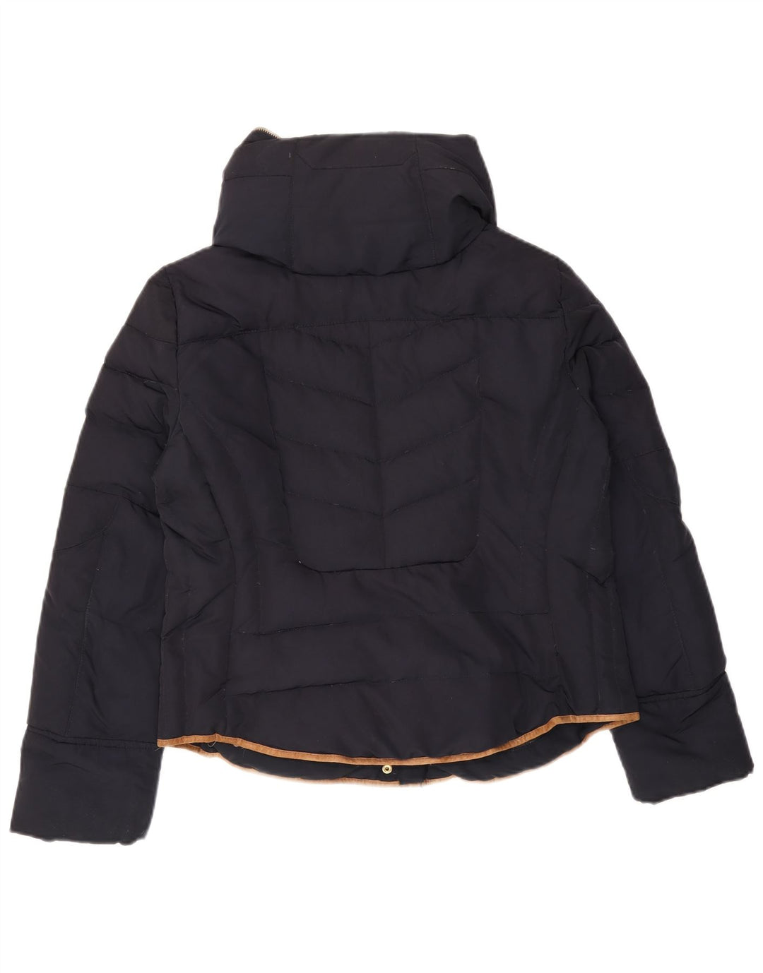 Zara Damen-Jacke mit Kapuze, gepolstert, UK 18, XL, Marineblau, Polyester