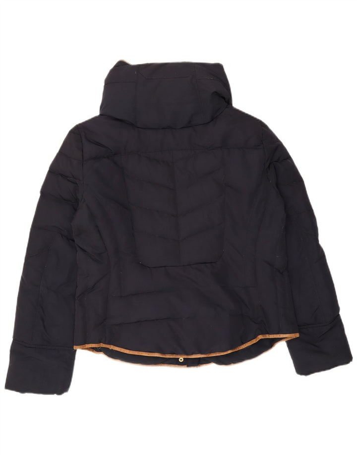 Zara Damen-Jacke mit Kapuze, gepolstert, UK 18, XL, Marineblau, Polyester