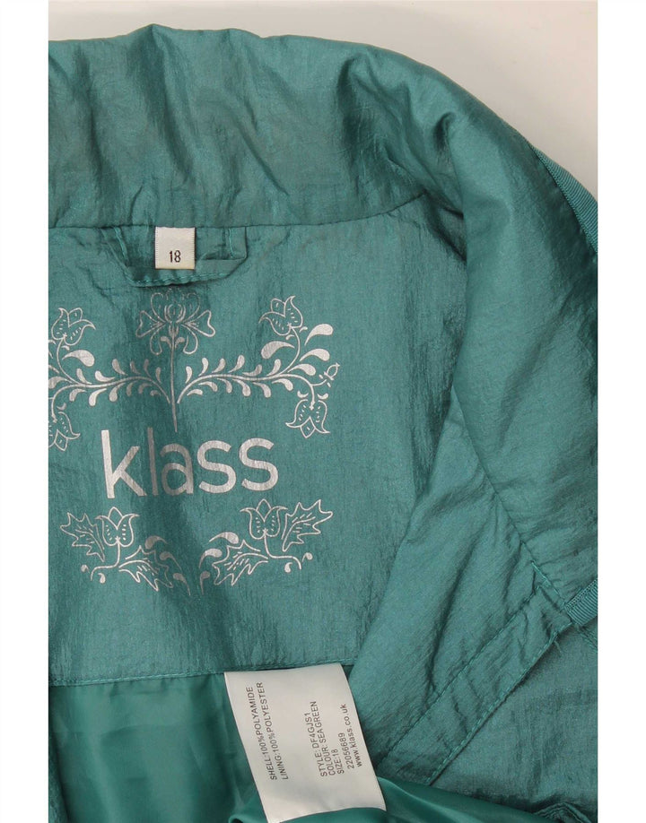 Klass Damen Windjacke UK 18 XL Grün Polyamid