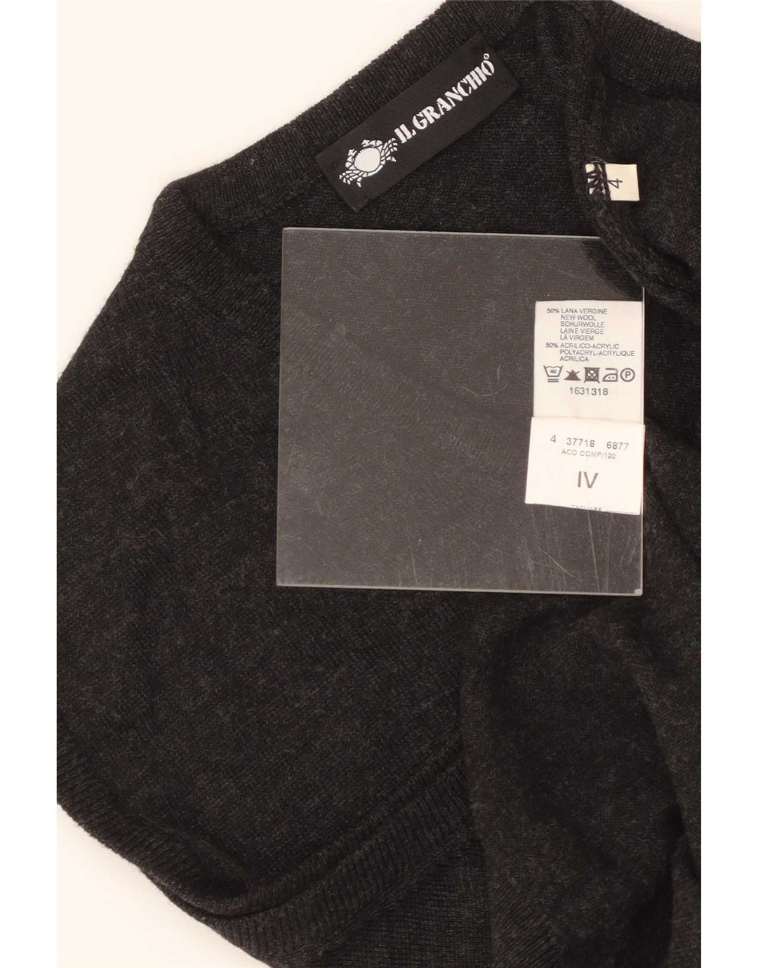Il Granchio Herren-Weste-Tanktop aus mittelgrauer Schurwolle