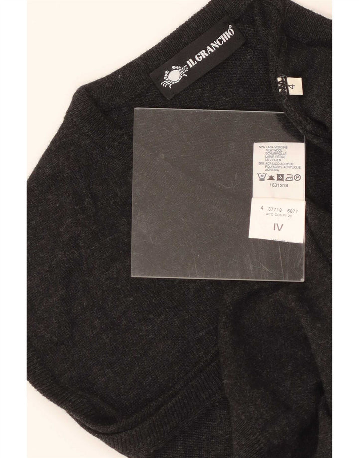 Il Granchio Herren-Weste-Tanktop aus mittelgrauer Schurwolle