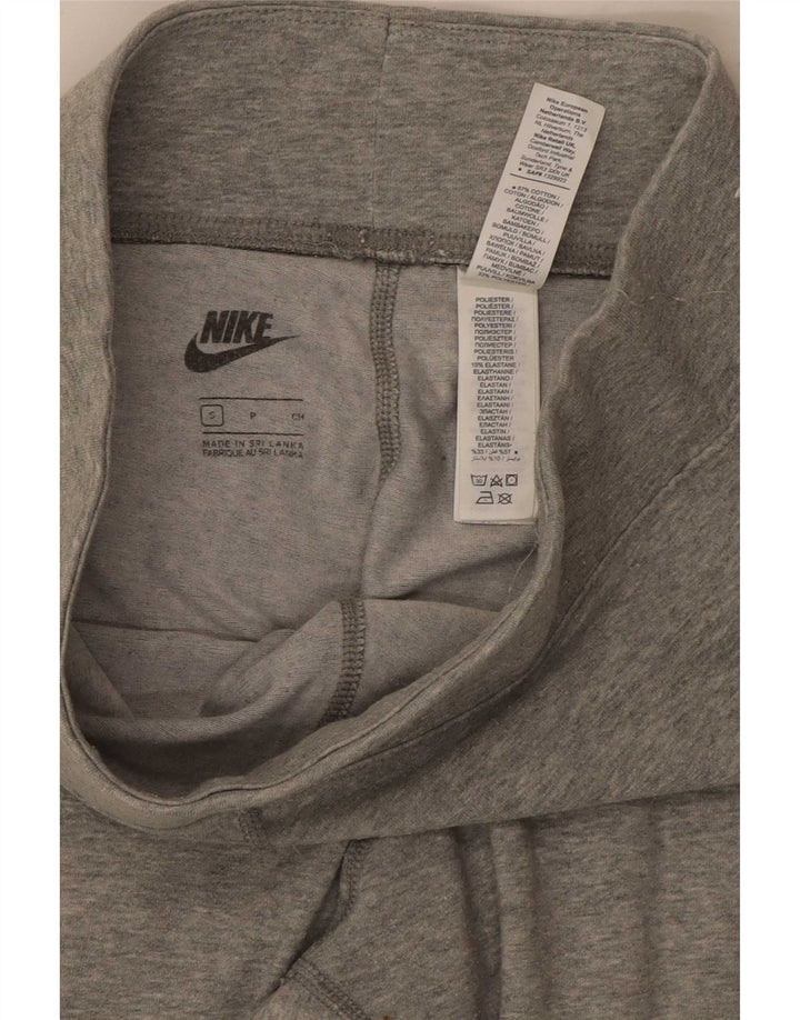 Nike Womens Graphic Leggings UK 8 Small Graue Baumwolle