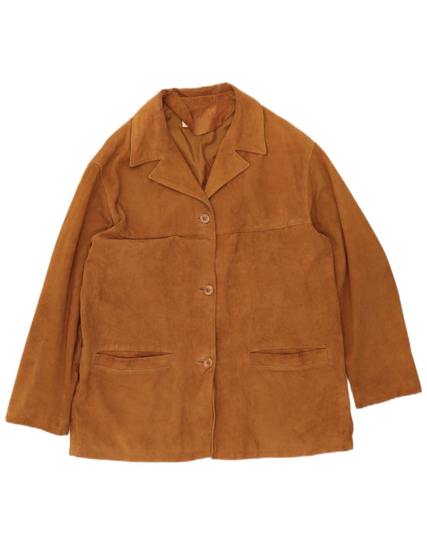 MASTERPELLE Damen Wildlederjacke IT 48 XL Braunes Leder