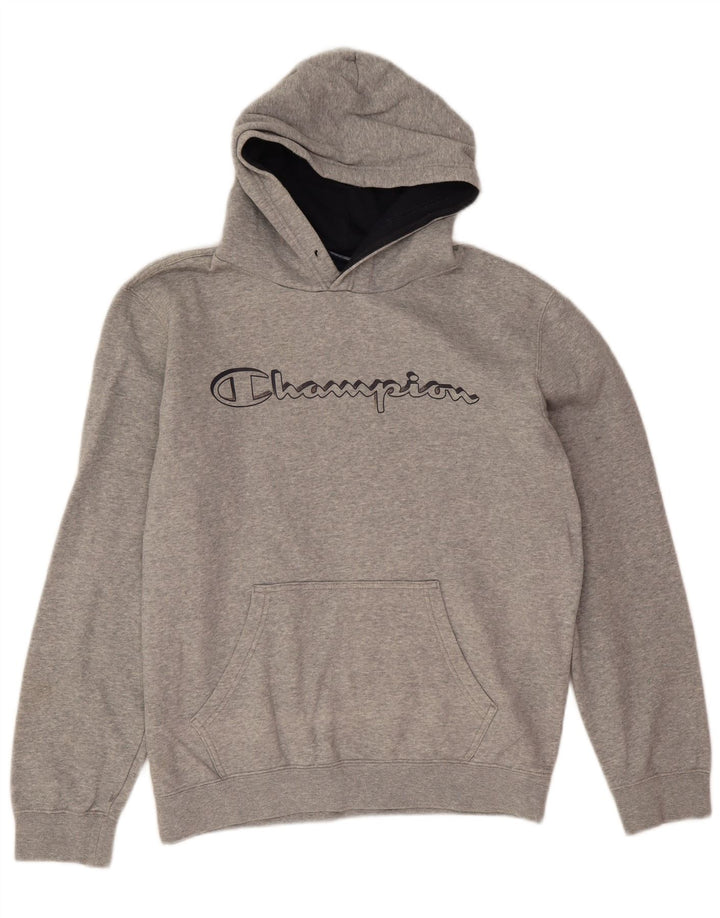 Champion Herren-Kapuzenpullover mit Grafik, mittelgrau gesprenkelte Baumwolle