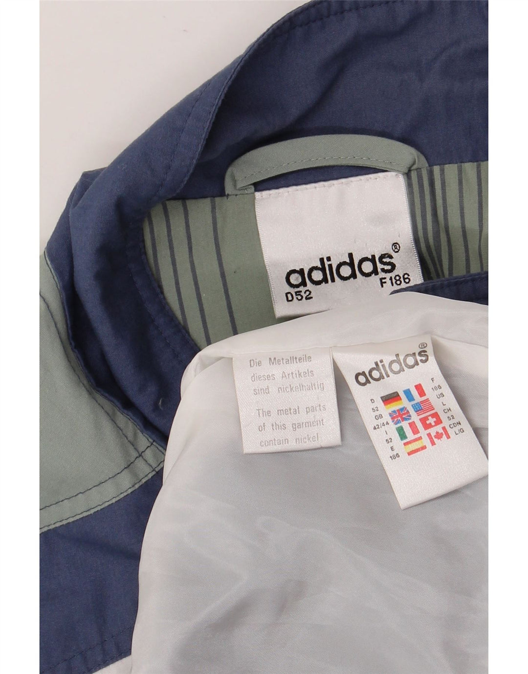 ADIDAS Herren-Gilet UK 42/44, groß, mehrfarbig, Colourblock-Polyester