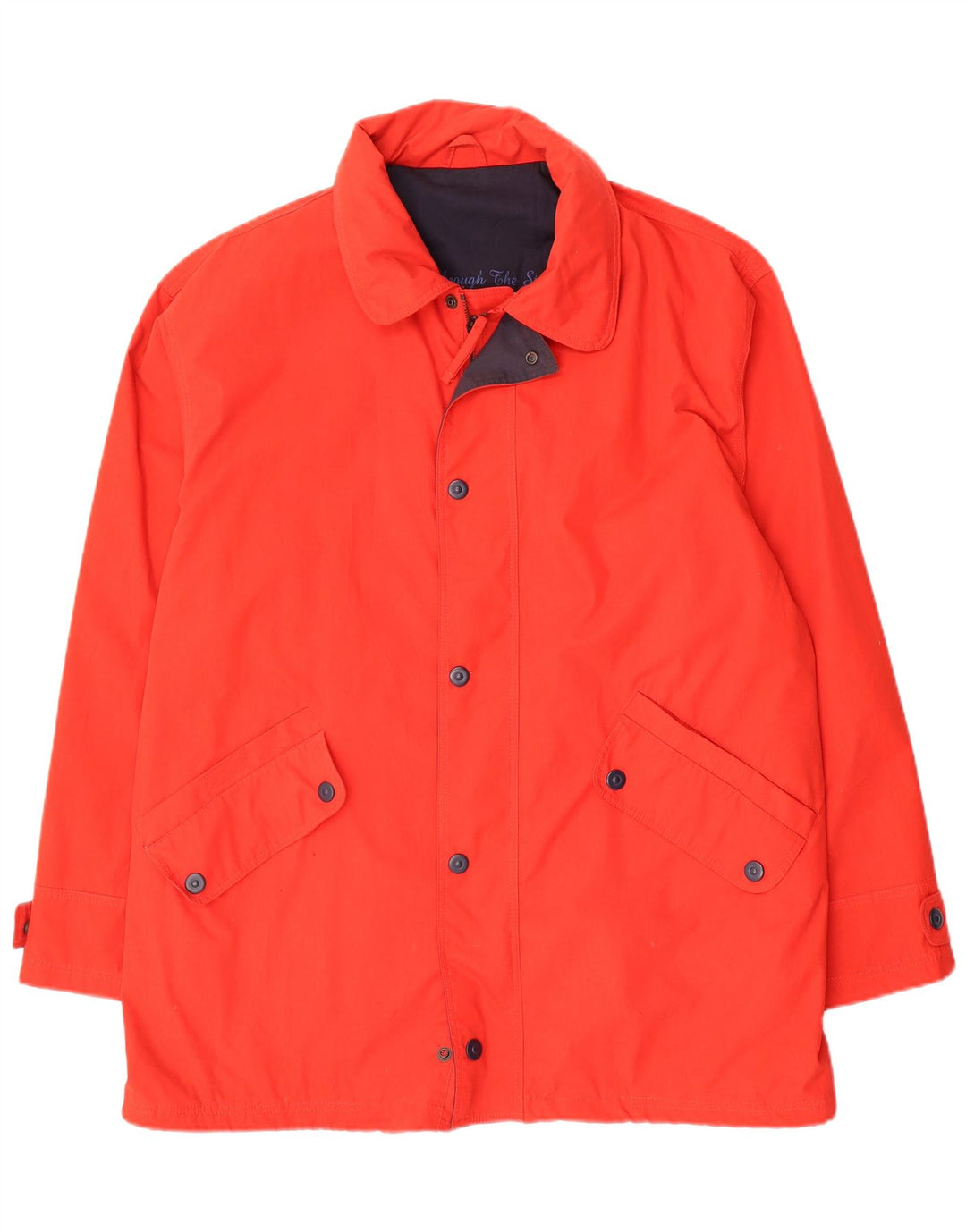 Green Leaves Herren-Windbreaker-Jacke, UK 42, XL, rotes Polyester