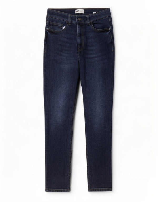 Zara Damen Slim Jeans Medium W28 L27 Blaue Baumwolle
