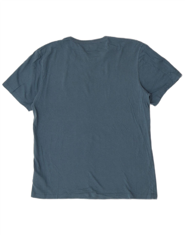 Hugo Boss Herren T-Shirt Top mittelblaue Baumwolle