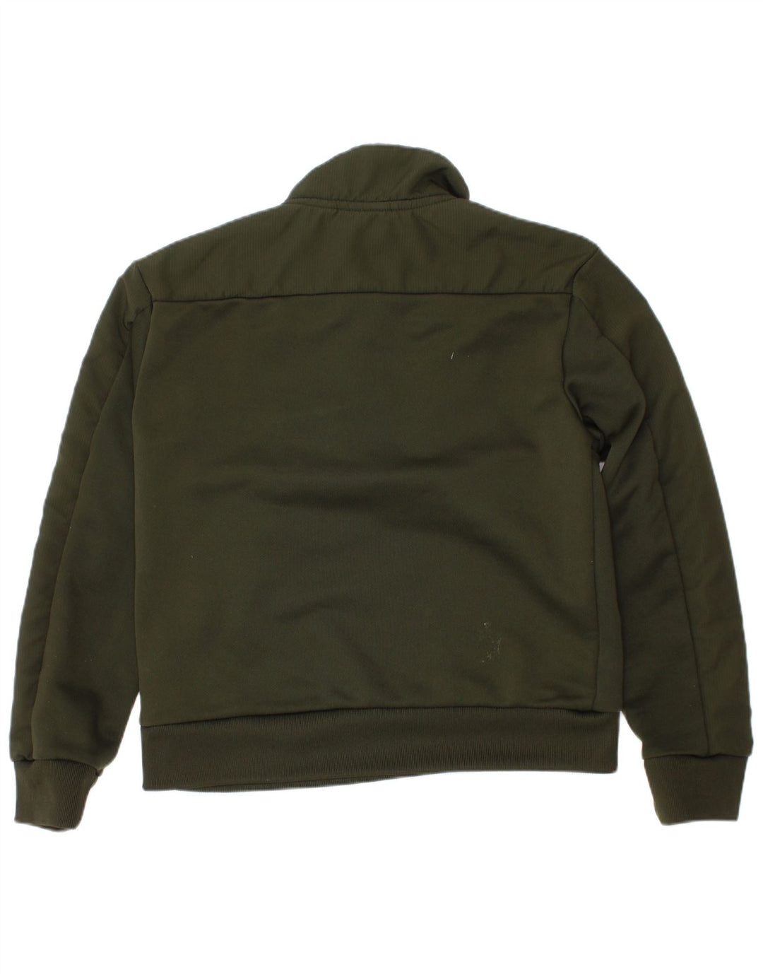 Adidas Jungen Grafik-Sweatshirt mit Reißverschluss am Hals, 7–8 Jahre, grünes Polyester