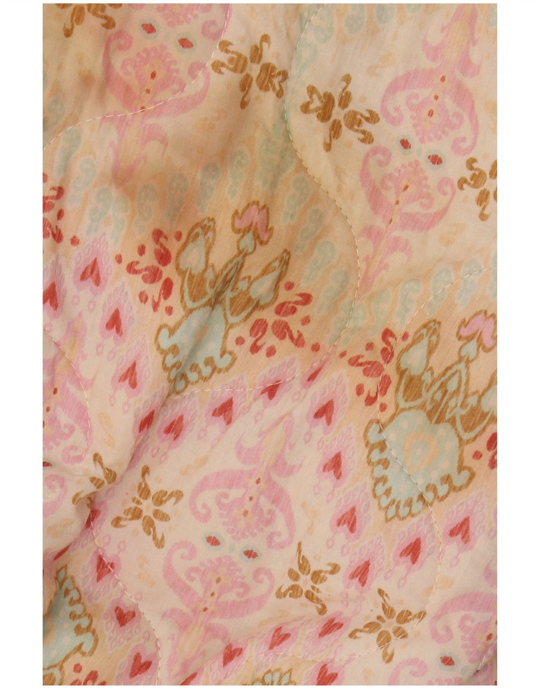 Vintage Damen Bomber übergroße gepolsterte Jacke UK 14 Mittelrosa Paisley