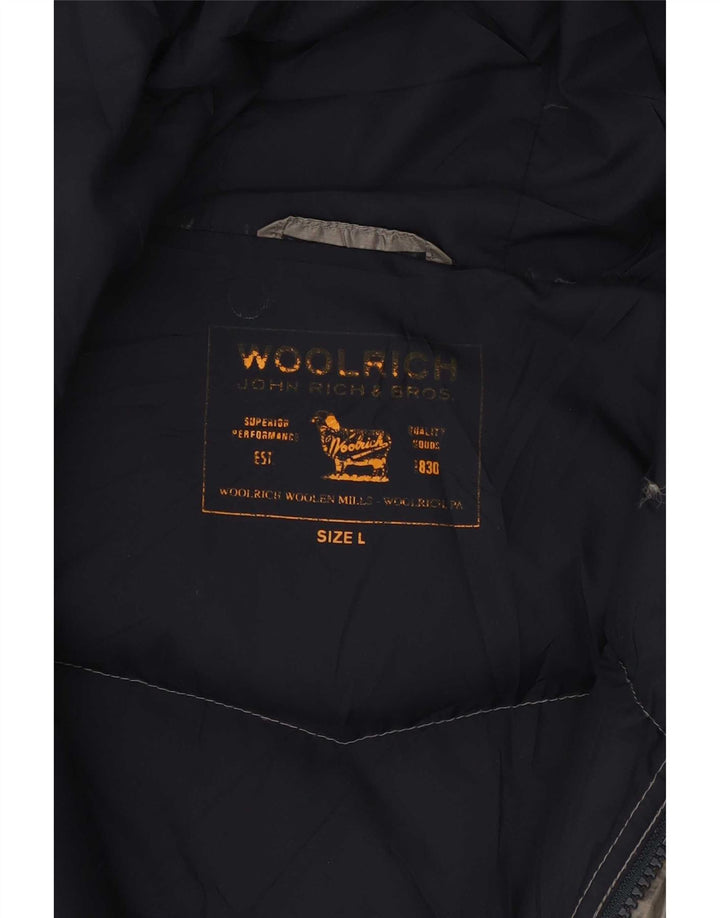 Woolrich Herren-Jacke mit Kapuze, gepolstert, Größe 40, Grau