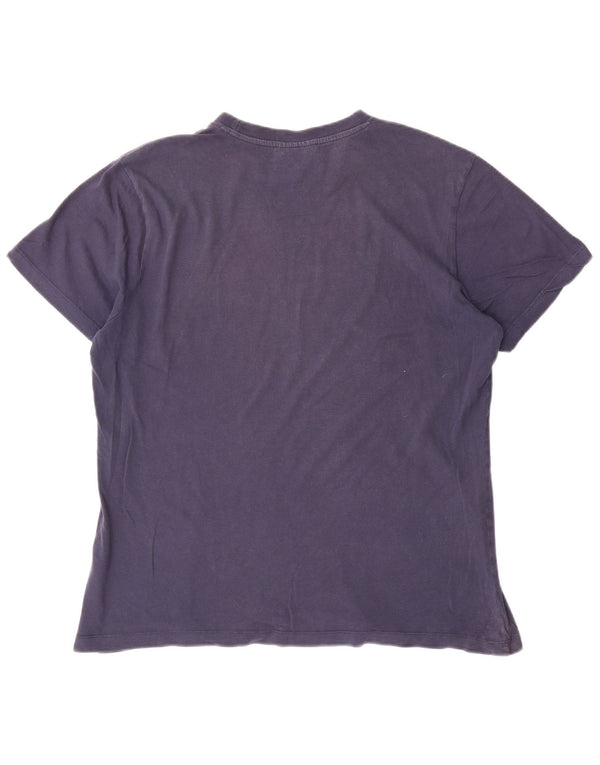Kappa Herren-T-Shirt mit Grafik, groß, marineblau, Baumwolle