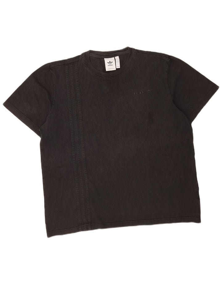 Adidas Herren T-Shirt Top Large Schwarz Baumwolle