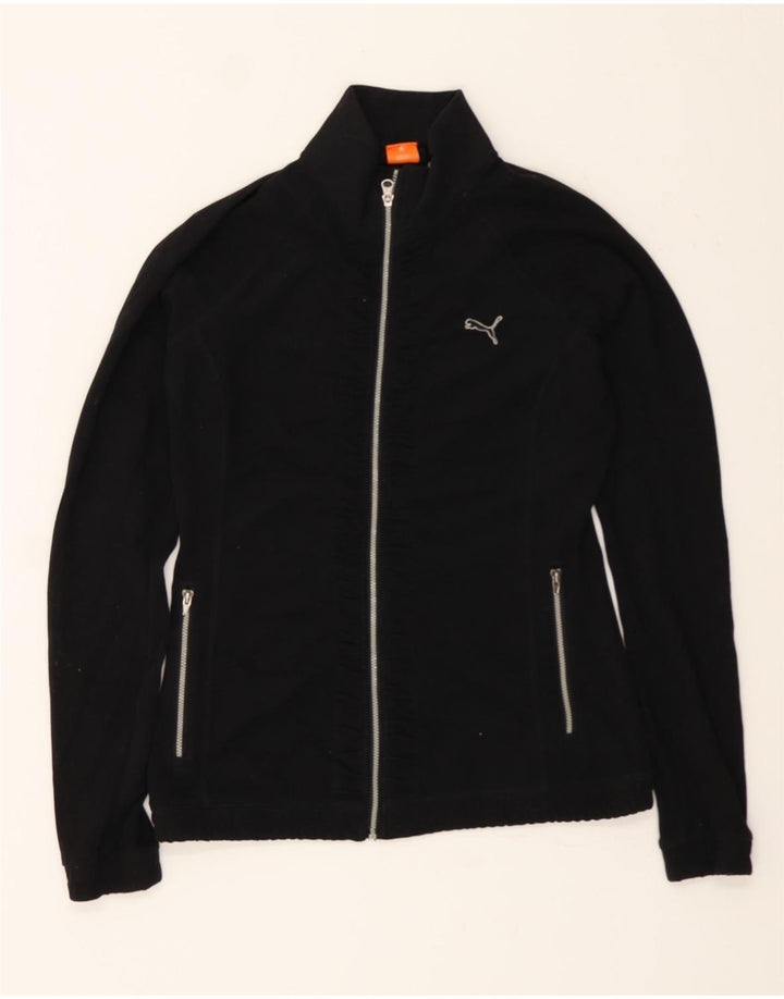 PUMA Damen-Trainingsanzug, Top-Jacke, UK 10, Größe S, Schwarz, Polyester