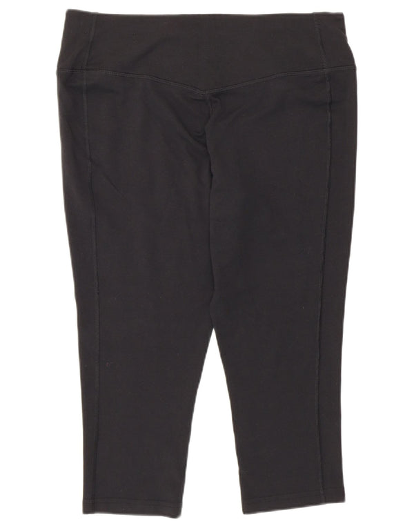 Nike Damen Dri Fit Capri-Leggings, UK 14, Größe L, Schwarz, Baumwolle