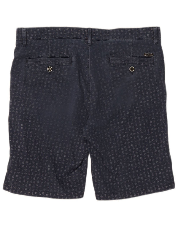 Jack & Jones Herren-Chinoshorts, Größe L, W34, Marineblau, Blumenmuster, Baumwolle