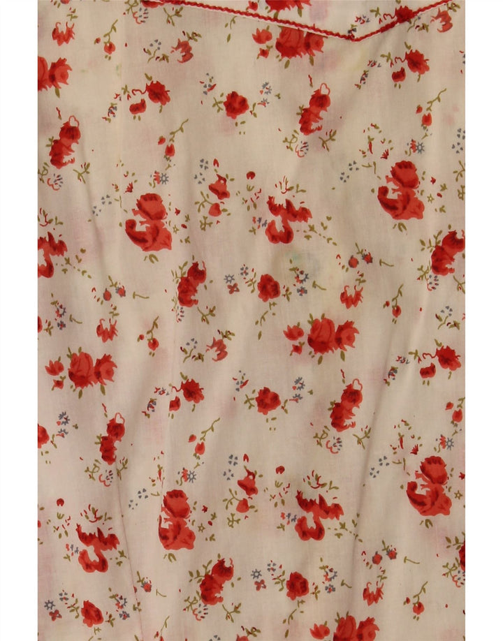 Marlboro Classics Damen-Hemdbluse mit regulärer Passform, UK 14, Mittelweiß mit Blumenmuster