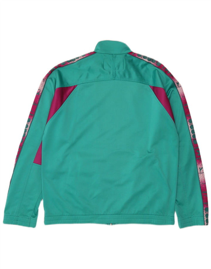 Diadora Herren-Trainingsanzugoberteil mit Grafik, UK 38, Mittelgrün, Farbblock