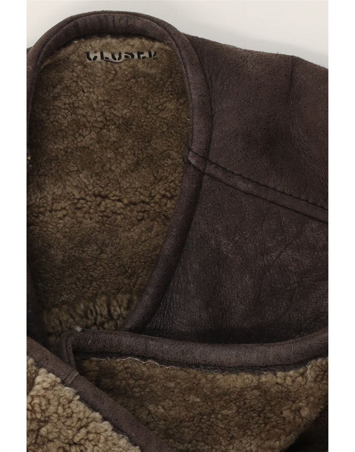 Closed Herren Shearling Gilet XL Braun