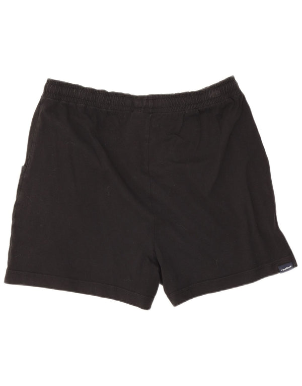 Reebok Damen Sportshorts UK 14 Large Schwarz Baumwolle
