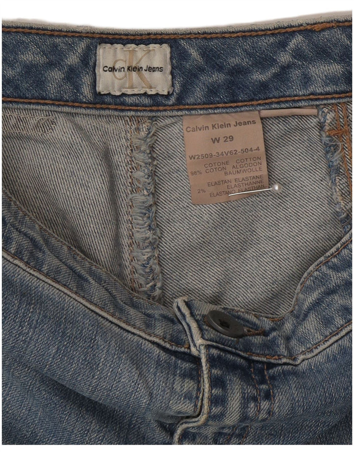 Calvin Klein Damen Straight Jeans W29 L35 Blaue Baumwolle