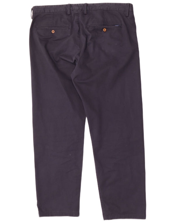Gant Herren Regular Chinohose W38 L30 Marineblaue Baumwolle