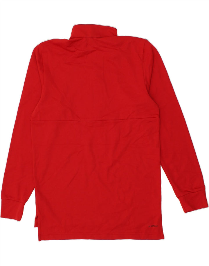 ADIDAS Mens Pullover Tracksuit Top Medium Red Polyester Vintage Adidas and Second-Hand Adidas from Messina Hembry 