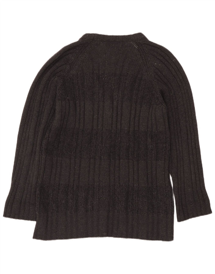 Les Copains Damen-Cardigan-Pullover UK 14 Mittelgraue Wolle
