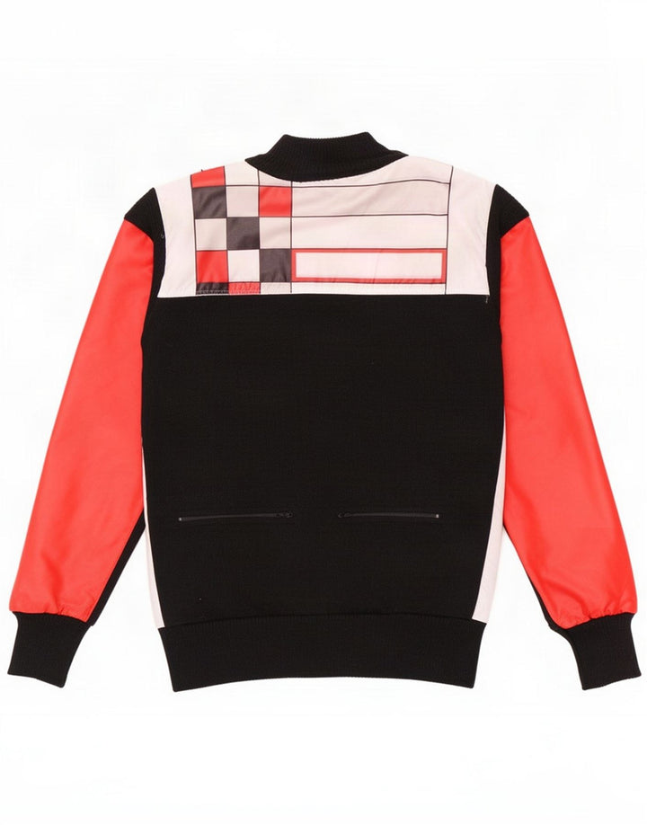 Vintage Herren-Trainingsanzug, Oberteil, Jacke, mittelgroß, mehrfarbig, Farbblock