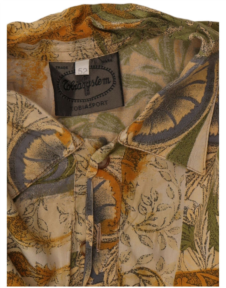 Vintage Herren Pullover Shirt IT 52 Großes mehrfarbiges Patchwork