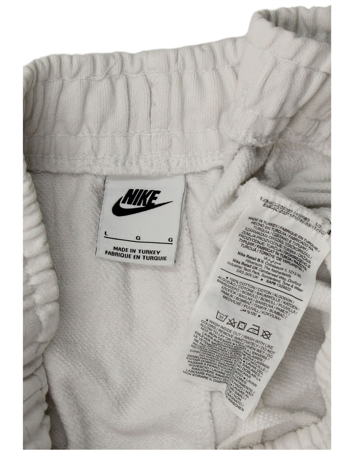 Nike Herren-Trainingshose, Jogginghose, Größe L, aus weißer Baumwolle