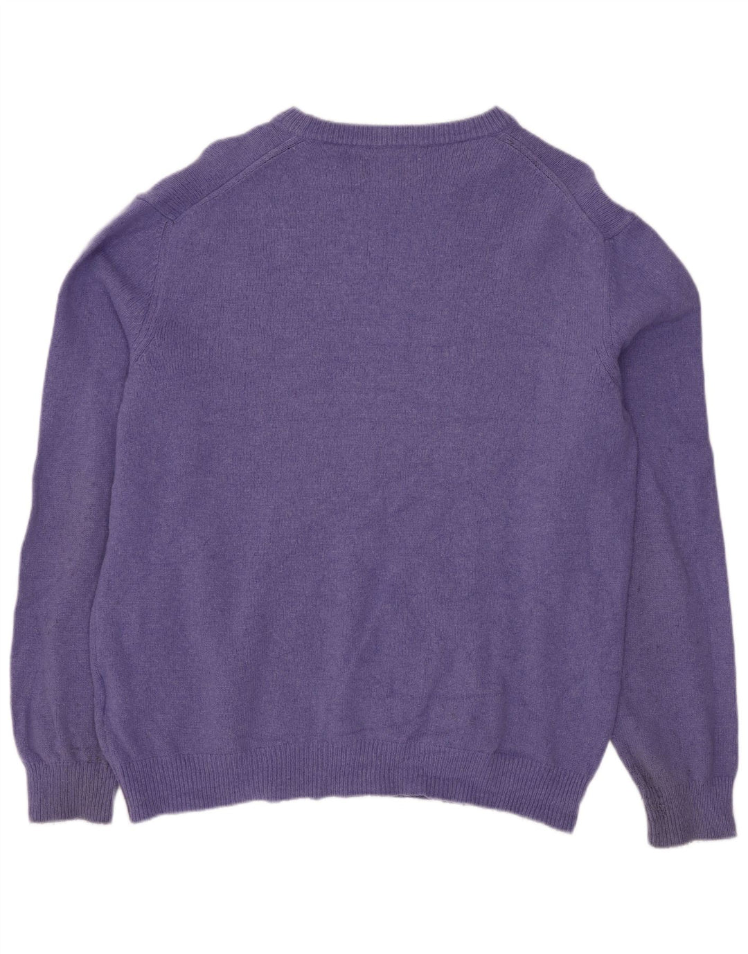 Marlboro Classics Herren-Pullover mit U-Boot-Ausschnitt, groß, violette Wolle