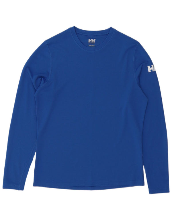 Helly Hansen Mens Top Long Sleeve Small Blue Polyester