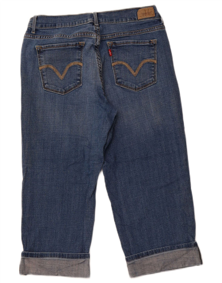 LEVI'S Damen 515 Capri-Jeans US 8 Medium W28 L19 Blaue Baumwolle