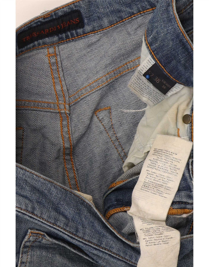 Trussardi Herren Straight Jeans W36 L32 Blaue Baumwolle