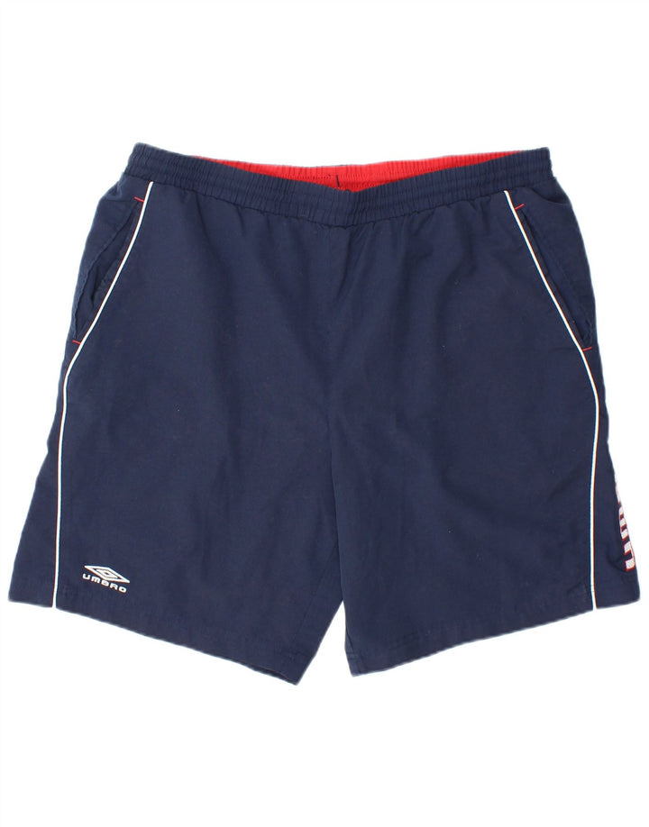Umbro Herren-Badeshorts mit Grafik, groß, marineblaues Polyester