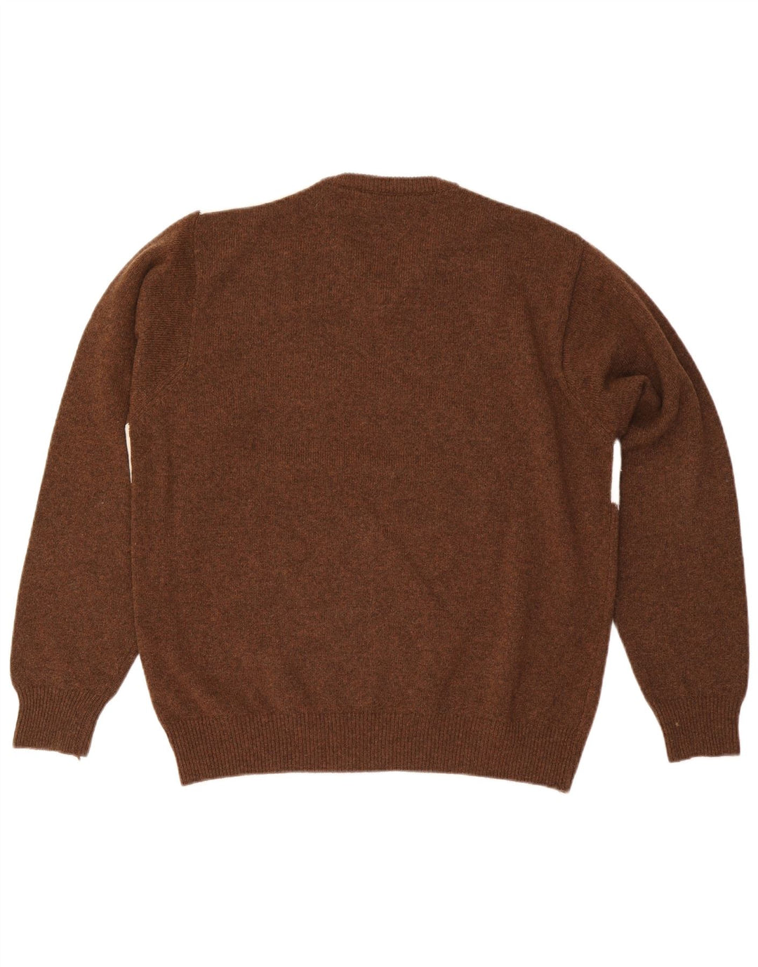 Vintage Herren Pullover mit V-Ausschnitt, groß, braun, Argyle/Diamant