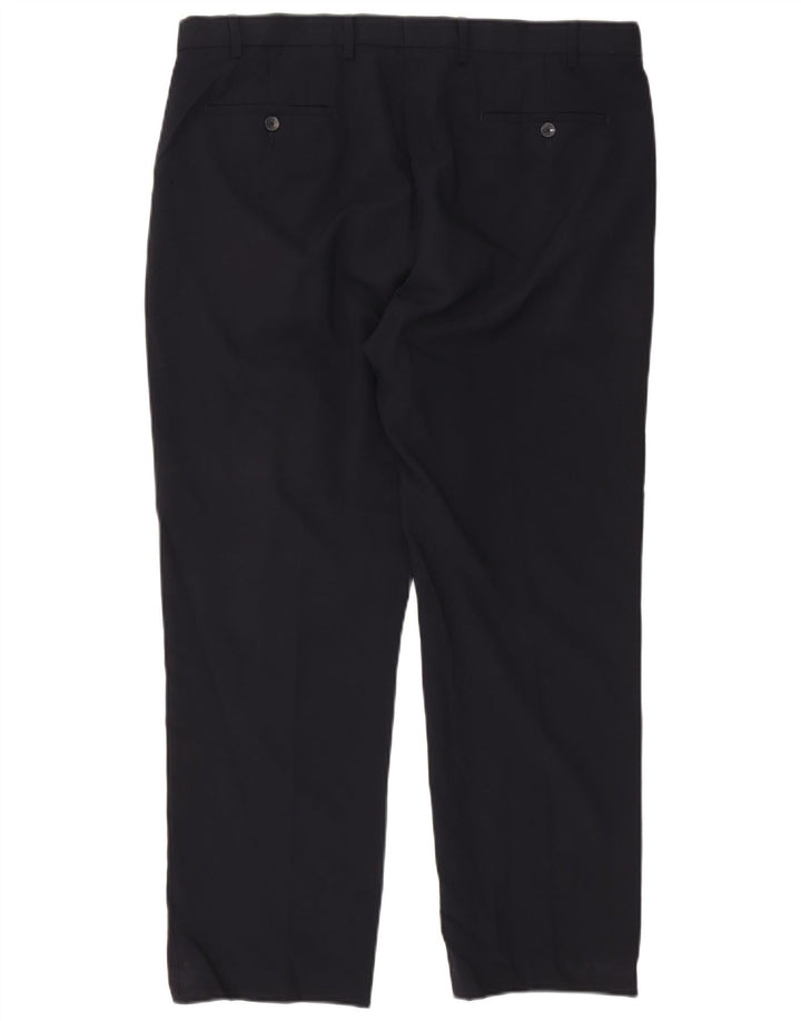 Gerade Herren-Chinohose von Marks & Spencer, W42, L29, Marineblau, Polyester