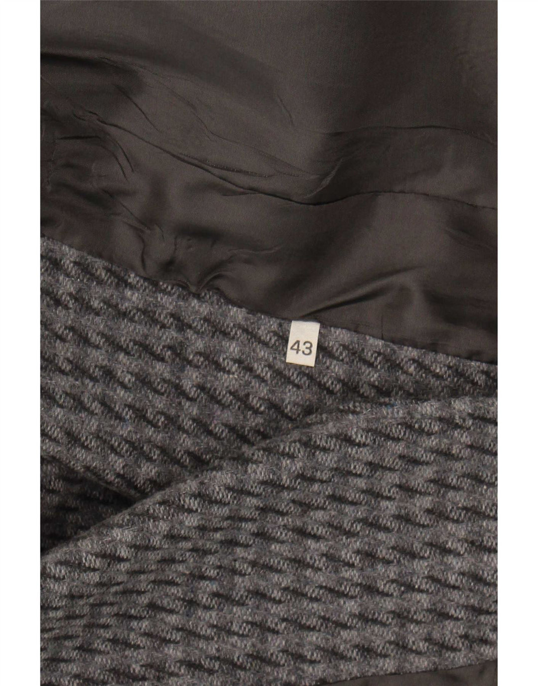 Vintage Damen 2-Knopf-Blazerjacke IT 43 Mittelgrauer Hahnentritt