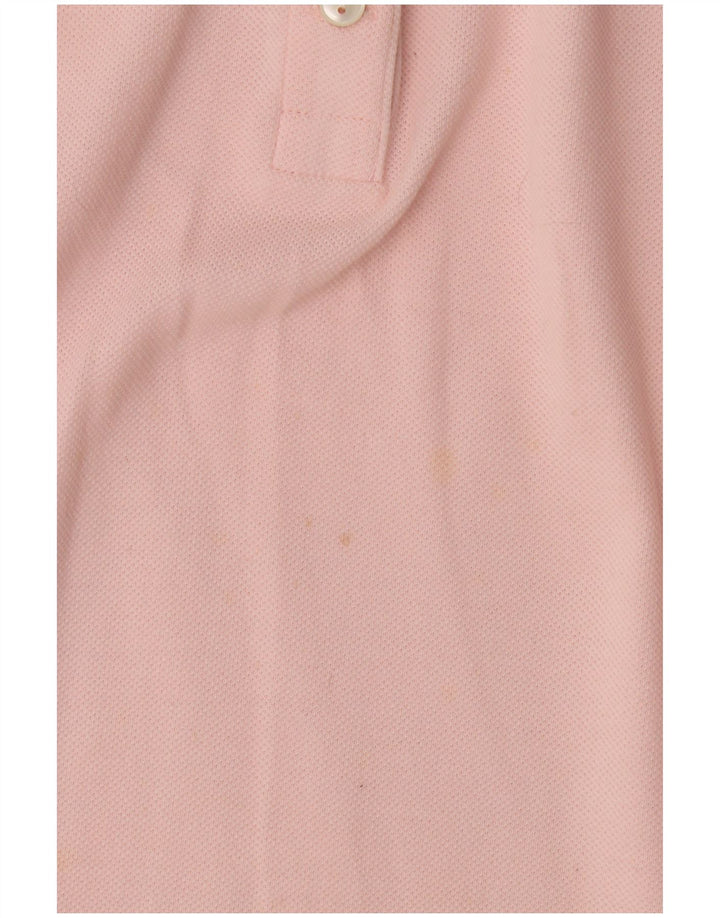 LACOSTE Damen ärmelloses Poloshirt, Größe 42, große rosa Baumwolle