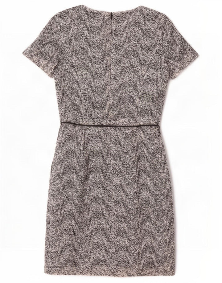 Esprit Damen Etuikleid UK 8 Small Navy Blue Chevron Polyester
