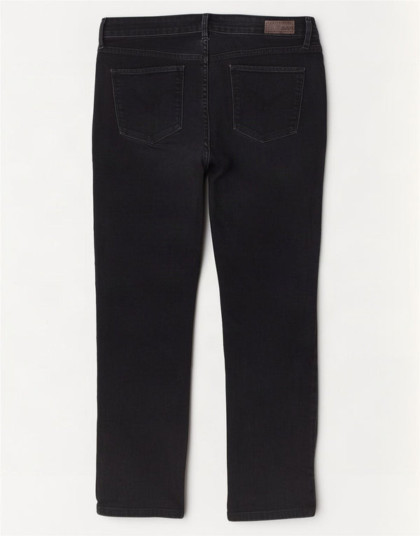 Levi's Damen Demi Curve Mid Rise Straight Jeans US 14 XL W32 L28 Schwarz