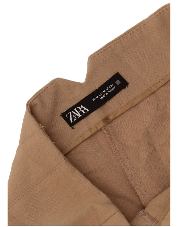 Zara Damen Tapered Anzughose Mittel W28 L26 Beige