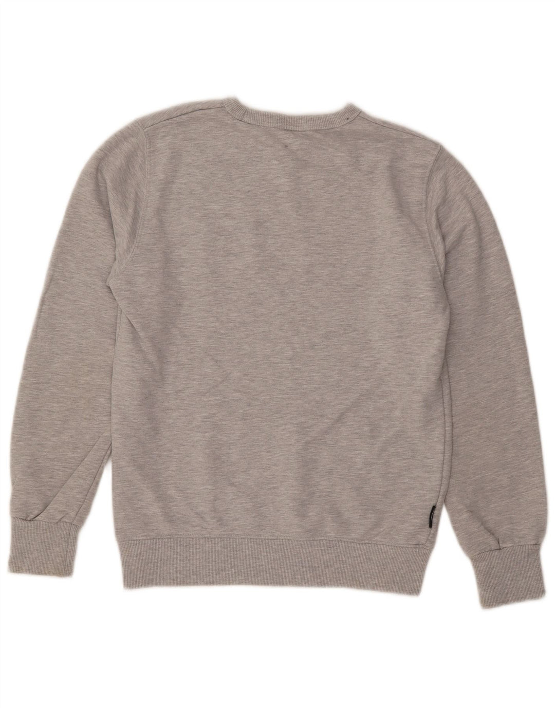 Superdry Herren Grafik-Sweatshirt-Pullover aus mittelgrau gesprenkelter Baumwolle